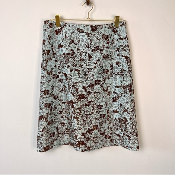 French Connection Floral Silk A-Line Skirt - Picture 1 of 8